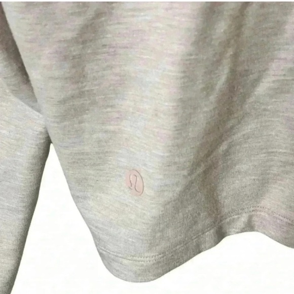 Lululemon Blush Pink Tuck & Gather Pullover Long Sleeve Tie Front Cropped - Picture 9 of 11